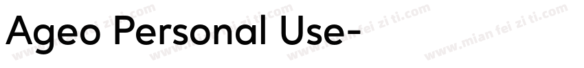 Ageo Personal Use字体转换